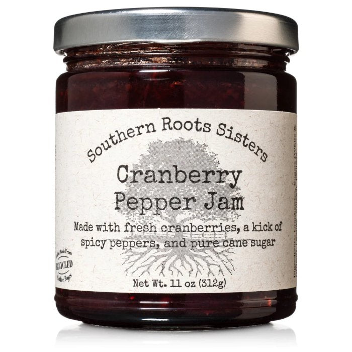 Southern Roots Sisters – Jam Cranberry Pfeffer, 11 Oz – Packung mit 6 Stück