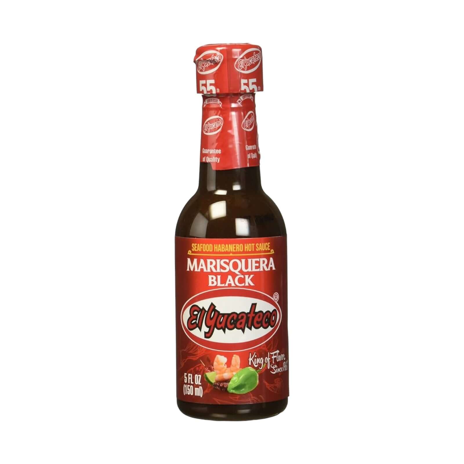 El Yucateco Marisquera Schwarz Meeresfrüchte Habanero Chilisauce