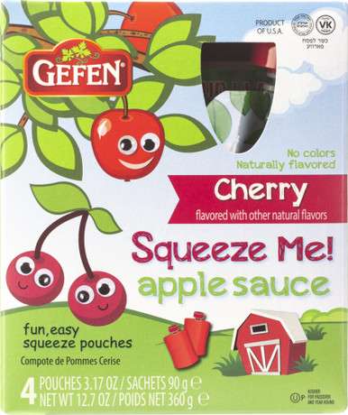 Gefen Kirsche Apfelsoße Beutel, 3,17 oz (4 Stück)