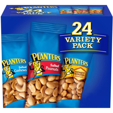 Planters Nüsse Cashews und Erdnüsse Sortiment Packung, 24 Stück