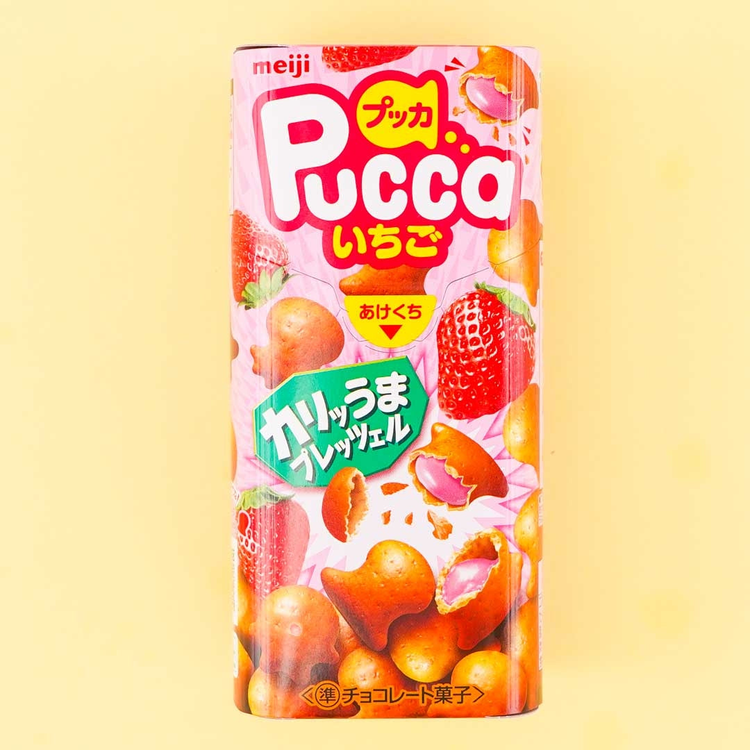 Meiji Pucca Kekse – Erdbeerschokolade