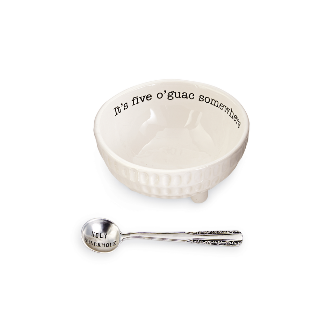 Mud Pie Es ist fünf O'guac irgendwo Dip Cup Set