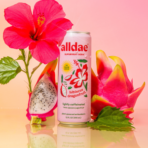AllDae Hibiscus Dragonfruit Superfruit Soda Dose – 12 Dosen x 12 Unzen Fall