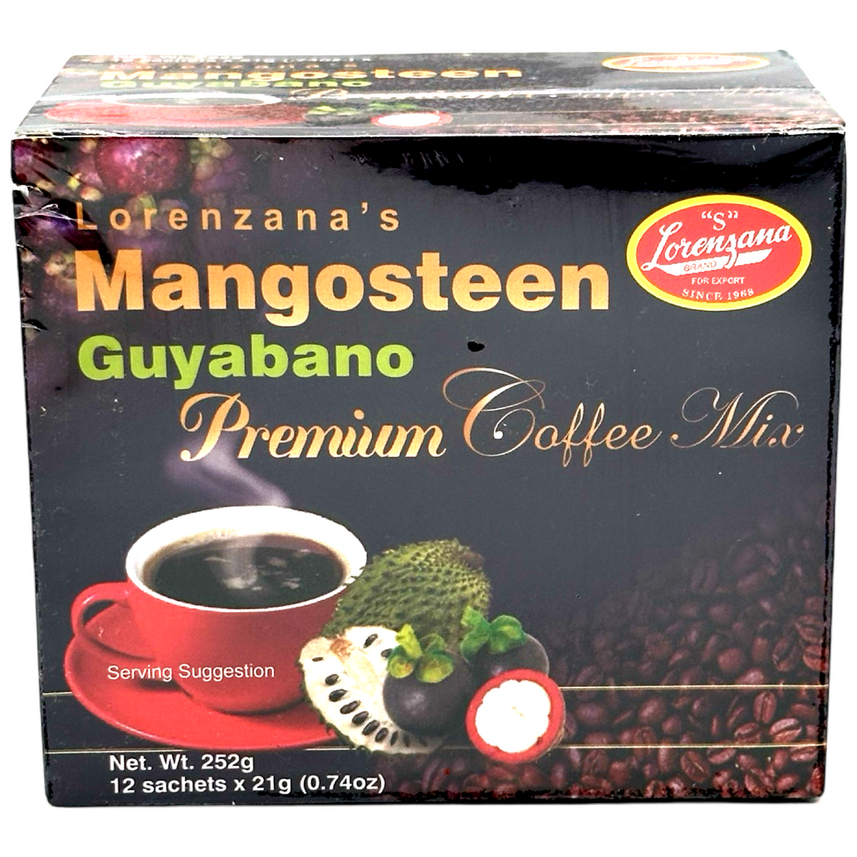 Lorenzana – Mangosteen Guyabano Premium Kaffeemischung 12 Beutel x 21 G (210 G)