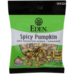 Eden Foods – Pocket Snack Pumpkin Seed würzig 1 Unze – Packung mit 12