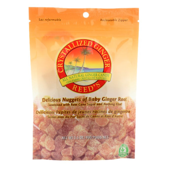 Reed's Crystallized Ingwer Süßigkeiten 3.5 OZ – Packung mit 1 Stück