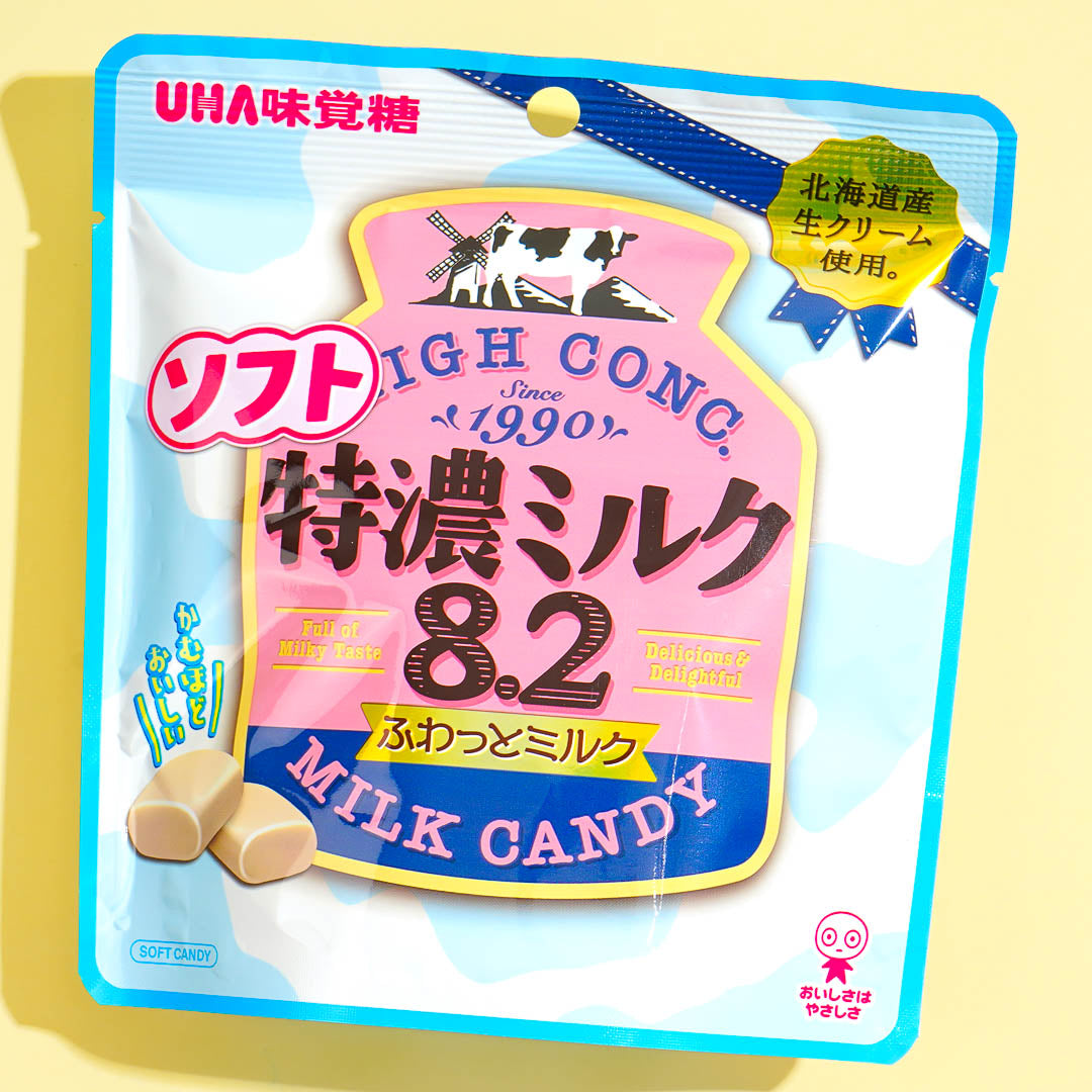UHA Tokuno Milch 8.2 Hochkonzentrierte weiche Milchbonbons