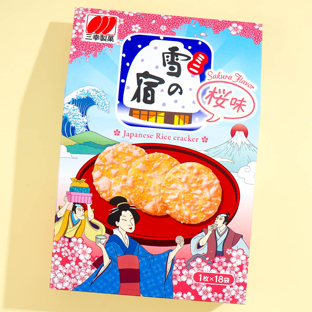 Sanko Yuki no Yado Reis Crackers – Sakura