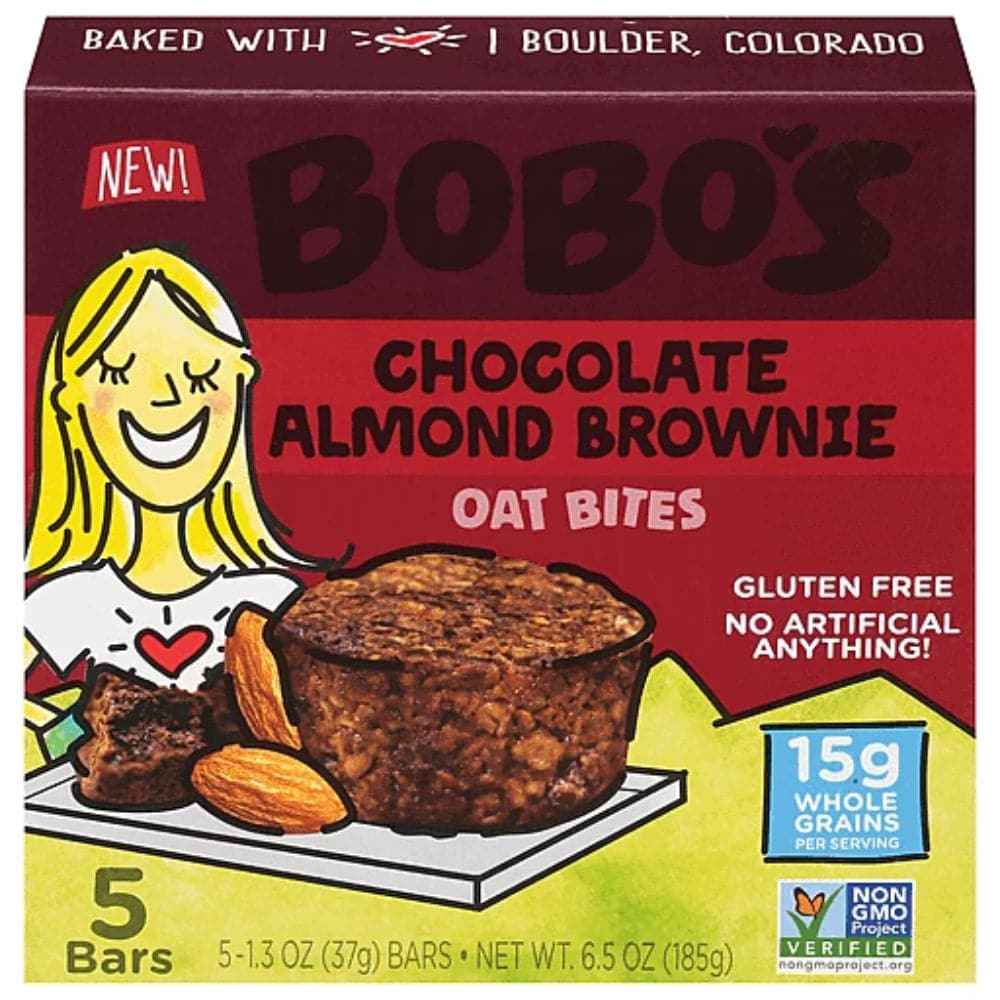 Bobo’s – Glutenfreier Hafer beißt Schokolade Mandel Brownie, 6.5 OZ – Packung