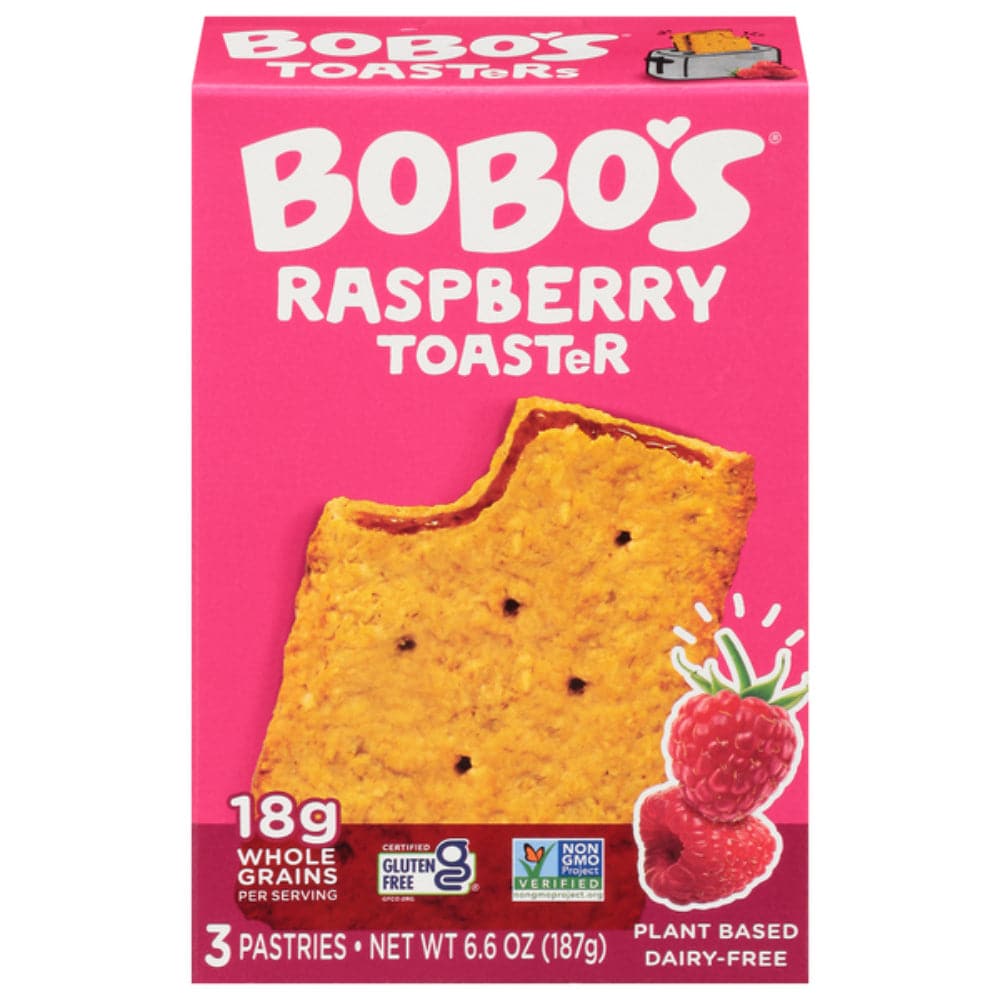 Bobo's – Glutenfreie Himbeer Toaster Gebäck, 3Ct, 6.6 OZ – Packung mit