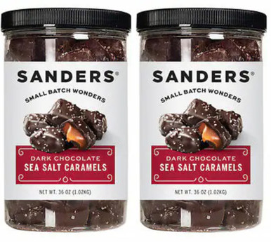 Sanders Zartbitterschokolade Meersalz Karamell, 36 Unzen (2 Stück)