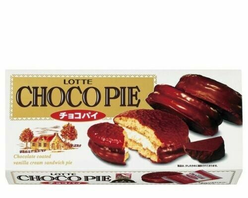 Lotte, Choco Kuchen, 6 Stück in 1 Schachtel, Normale Größe, Vanille Creme Sandwich