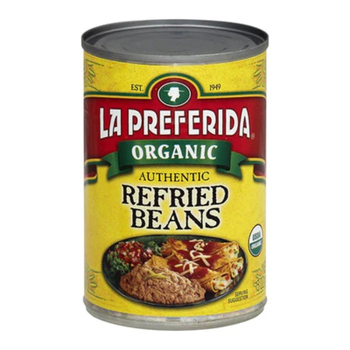 La Preferida Refried Beans authentisch Bio, 15 Oz – Packung mit 12 Stück