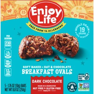 Enjoy Life – Bar Frühstück Oval dunkle Schokolade 8,8 Unzen – Packung mit 6 Stück