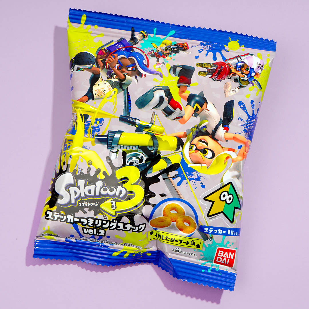 Splatoon 3 Ring Snack mit Aufkleber