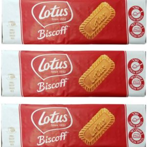 Lotus Biscoff Kosher Caramelized Kekse, importiert aus Israel, vegan freundlich, (Packung von 3) – 250g