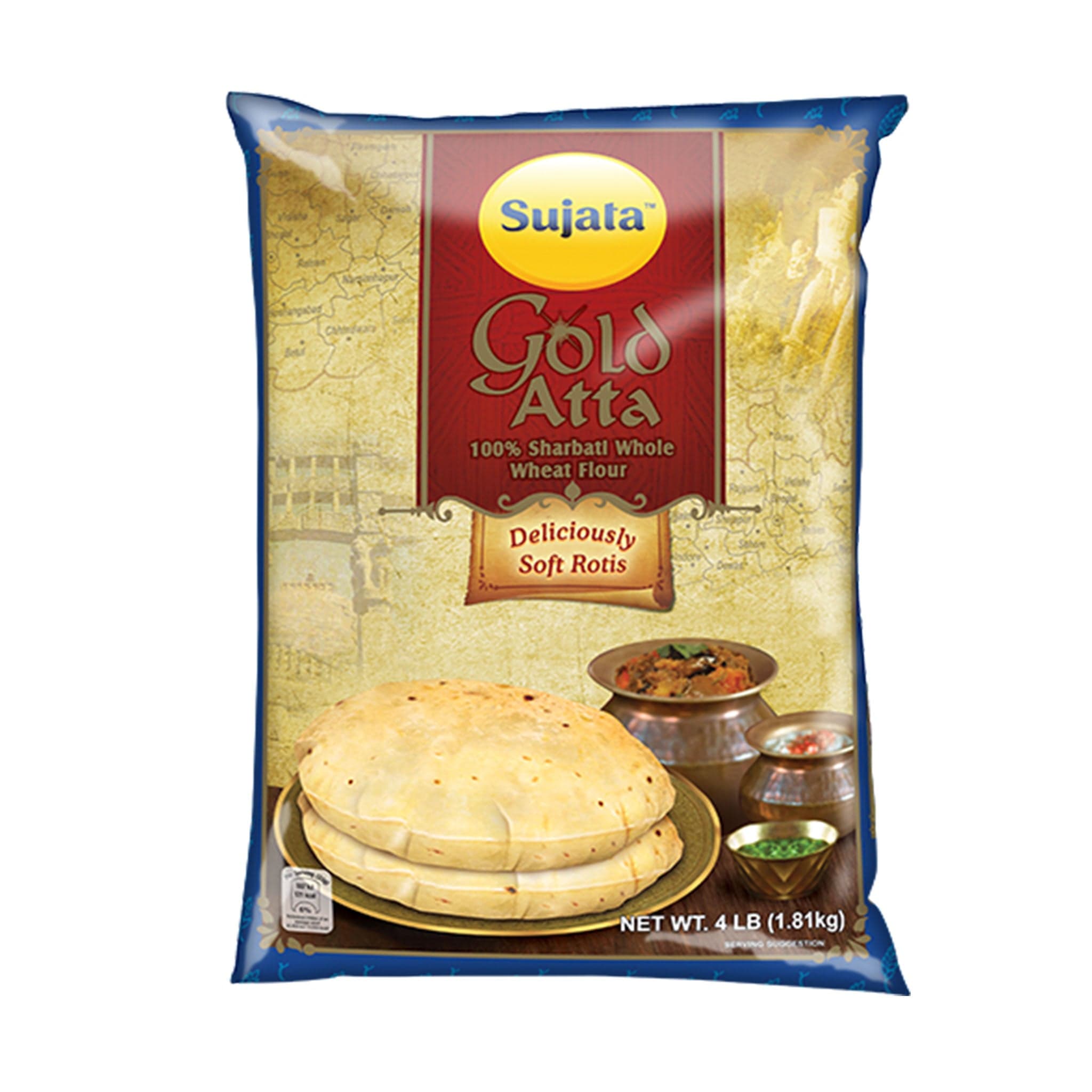 Sujata Gold Atta Vollkornmehl 20 LB