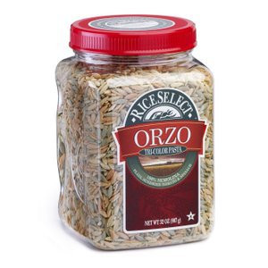 Reis Wählen Orzo Tri Color Pasta, 26,5 oz Glas