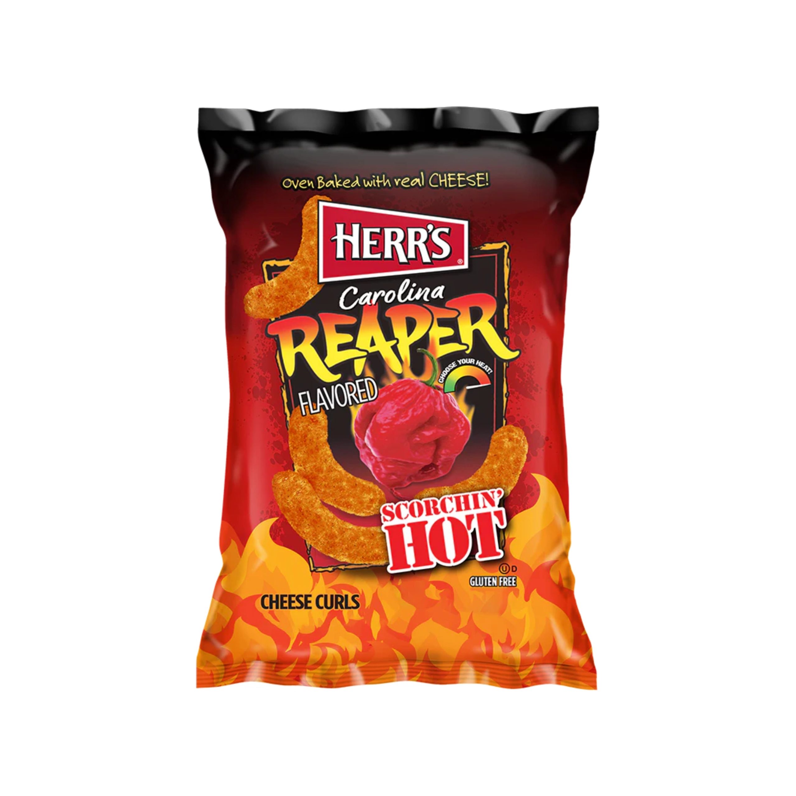 Herr's Vereinigte Staaten Carolina Reaper Hot Käse Curls