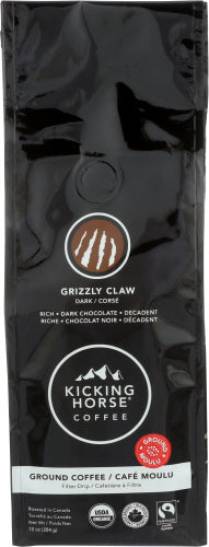 Kicking Horse – Kaffee Grizzly Claw dunkel Roast Boden 10 Oz – Packung mit
