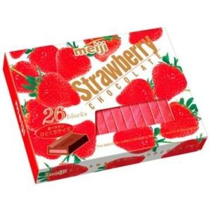 Meiji “ Erdbeerschokolade in 1 Schachtel, – 26pc / 120g