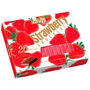 Meiji “Erdbeerschokolade” 26pc in 1 box, 120g