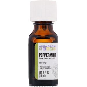 Aura Cacia Ätherisches Öl Pfefferminze, 0,5 oz – Packung mit 1