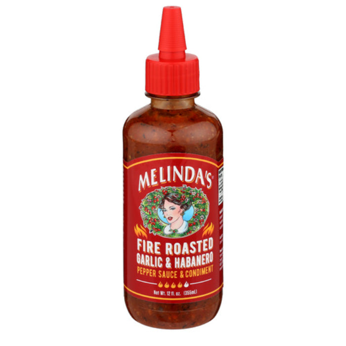 Melinda's – Knoblauchsauce Feuer Gerösteter Habanero, 12 oz – Packung mit 6 Stück