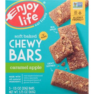Enjoy Life – Soft gebacken weich und kaubar Bars Karamellapfel 5 Unzen – Packung mit 1 Stück