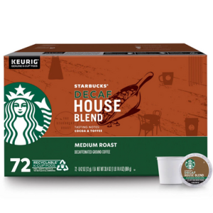 Starbucks entkoffein mittlerer Bratenk Tassen, Hausmischung, 72 Count