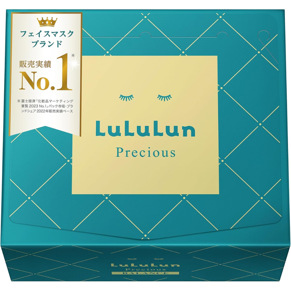 LuLuLun Precious Grün Lifting Care Gesichtsmaske 32 Blatt – Hergestellt in Japan – Tokyo Sakura Mall