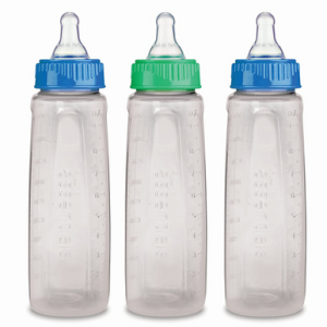 Zuerst Essentials Von NUK 9 Unzen mittel Flow Babyflaschen in Weiß, 3er Packung