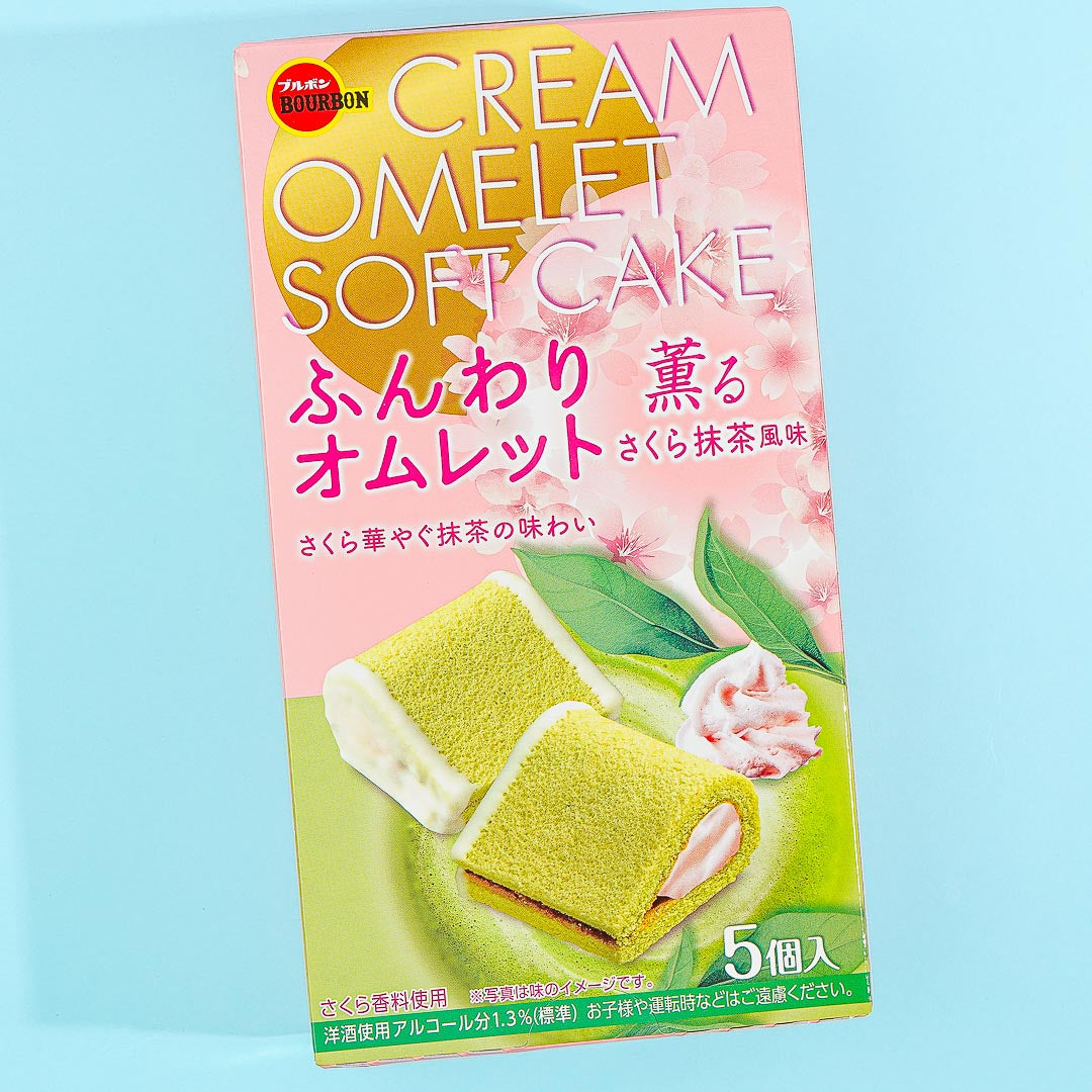 Bourbon Creme Omelett weicher Kuchen – Sakura Matcha