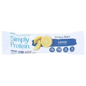 SimplyProtein – Bar Protein Crispy Zitrone Einzelpackung, 1,4 Unzen – Packung mit 8 Stück