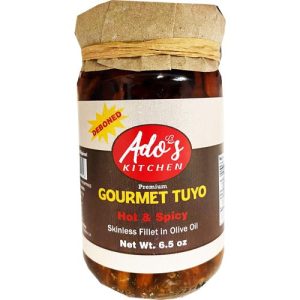 Ado's Kitchen – Premium Gourmet Tuyo – Entbeint – Heiß und Würzig – Hautloses Filet in Olivenöl – 200 G