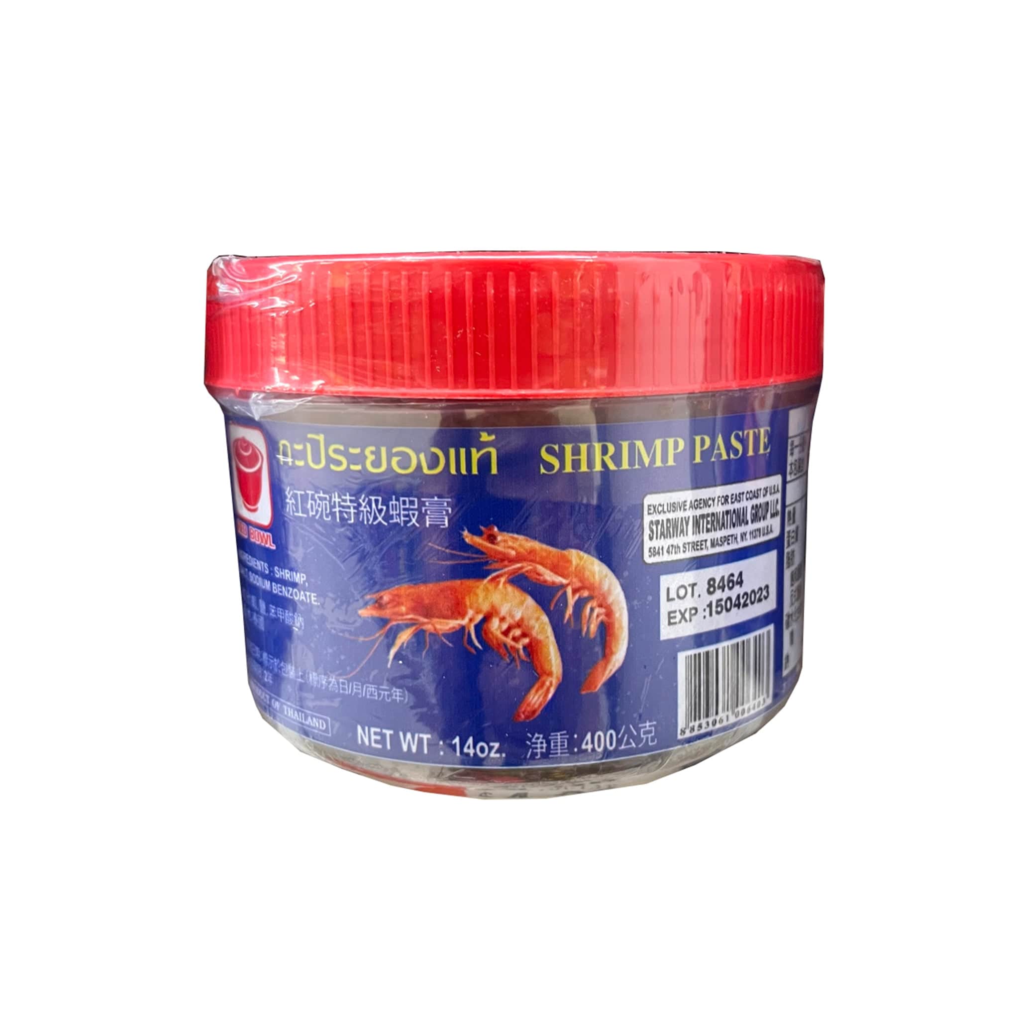 Rote Schüssel Garnele Paste