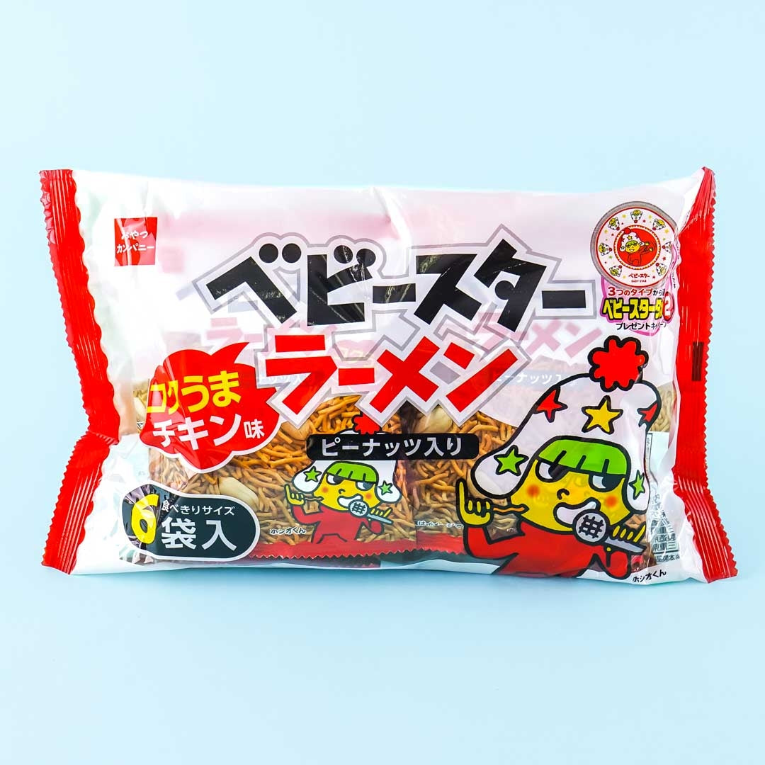 Baby Star Ramen Kokuuma Hähnchen Snacks Mehrfarbig-Packung – 6 Stück