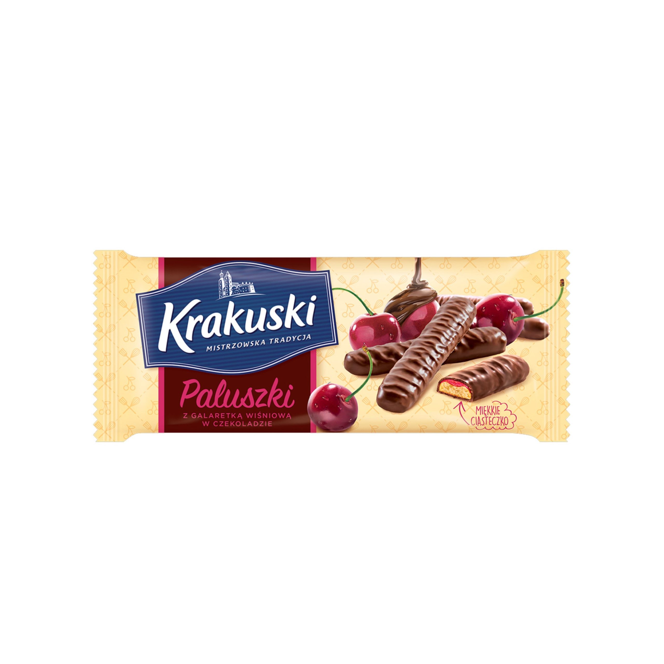 Krakuski Schokoladenfinger mit Kirsche (Polen)