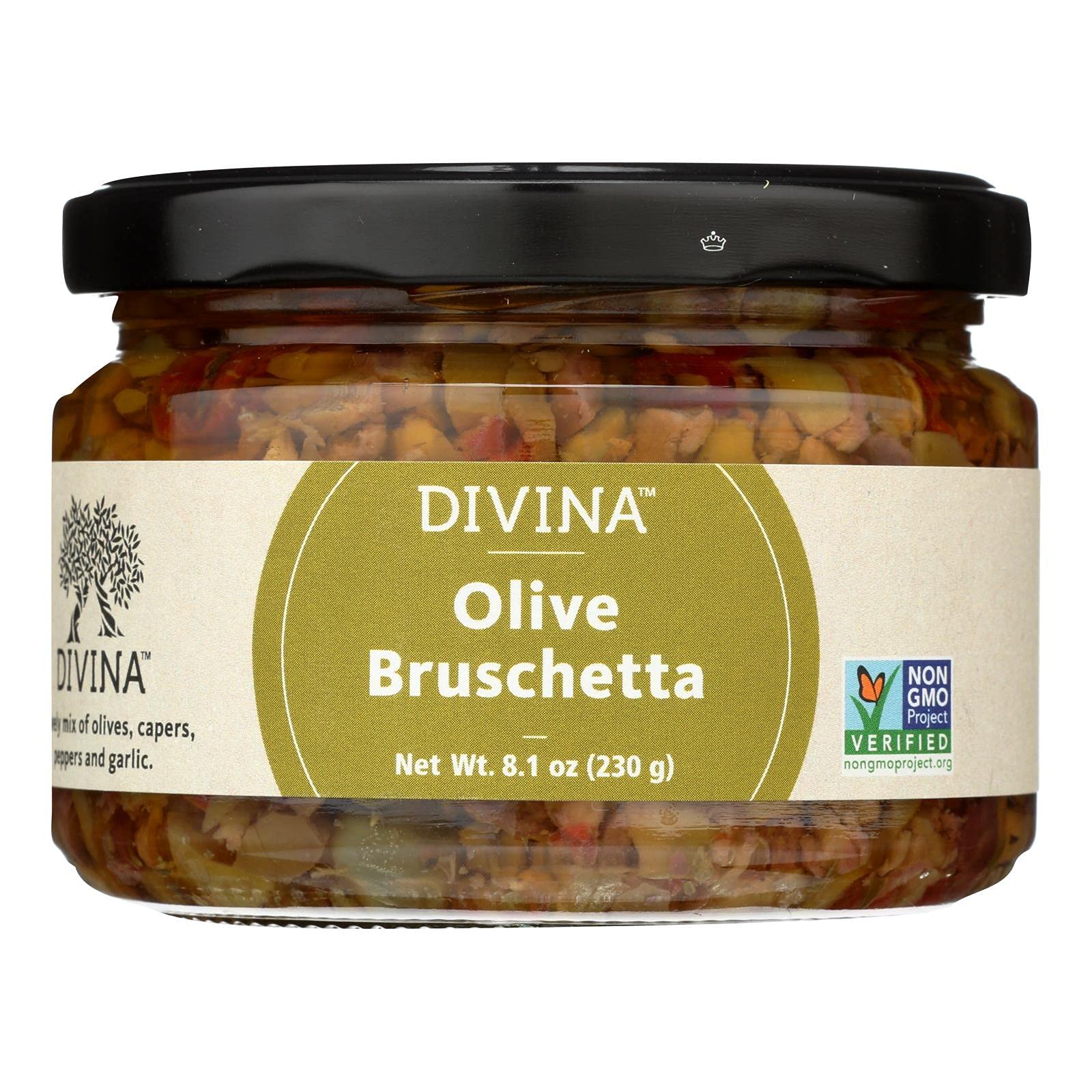 Divina Oliv Bruschetta, 8,1 Oz – Packung mit 6 Stück
