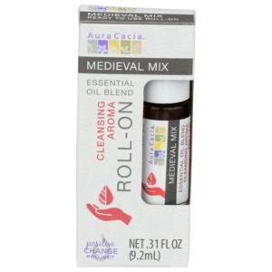 Aura Cacia Ätherisches Öl Roll-On Medieval, 0,31 Fl Oz – 4er Packung