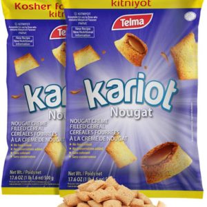 Telma Kariot Nougat Creme gefüllt Getreide, koscher für Passah, 17,6 Unzen (Packung mit 2)