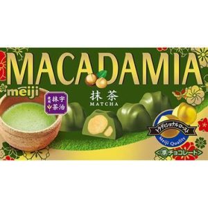 Meiji, Macadamia Schokolade, Matcha, 9 Stk in 1 Schachtel