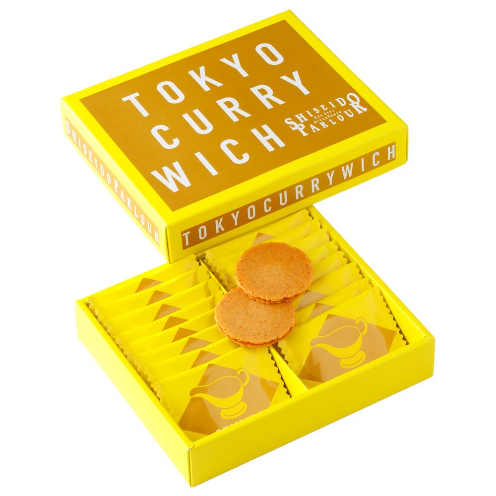 Shiseido Parlour, Tokyo Curry Wich, scharf Cracker Sandwich, 16 Stück in einer Box