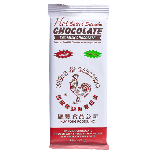 Heiß gesalzen Sriracha Schokolade 36% Milchschokolade