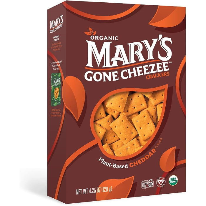 Mary's Gone Crackers Cheddar Cheezee Crackers, 4.25 Oz – Packung mit 6 Stück