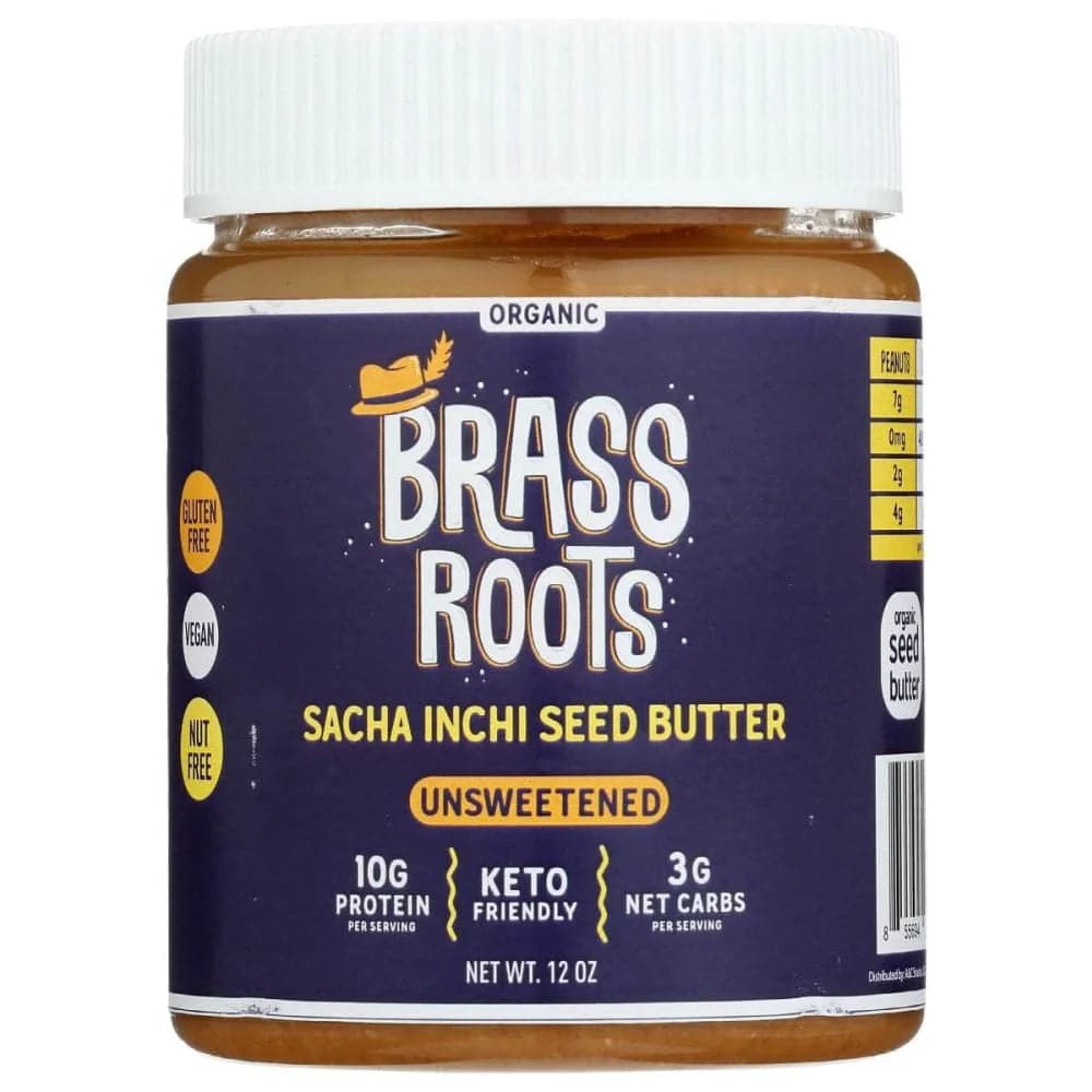 Messingwurzeln – Ungesüßte Sacha Inchi Seed Butter, 12 oz
