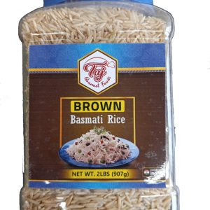 TAJ brauner Basmati-Reis, Packung mit Glas – 2lbs / 907g