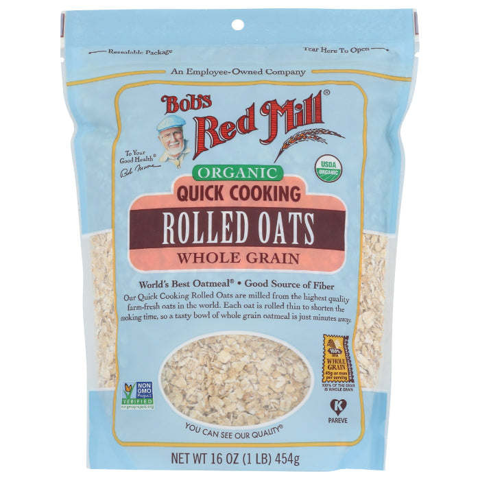 Bob's Red Mill Haferflocken gerollt Quick Cook Bio, 16 Unzen – 4er Packung