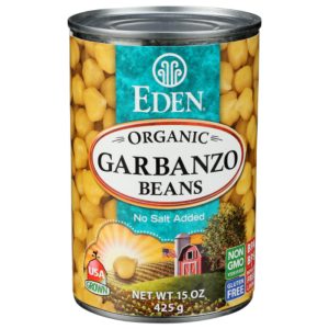 Eden Foods Bohnen kann garbanzo kein Salz Bio, 15 Unzen Packung mit 12
