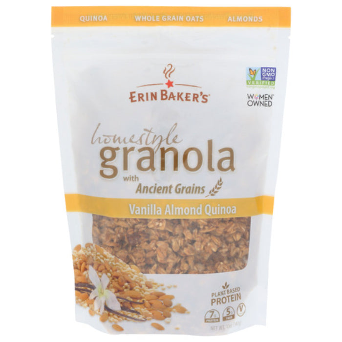 Erin Baker’s – Knuspermüsli Quinoa Vanillemandel, 12 Unzen Packung mit 6